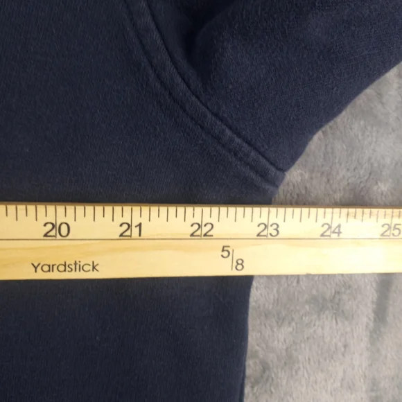 Lacoste Navy Zip-Up Hoodie with White Trim Size Large - Picture 11 of 16